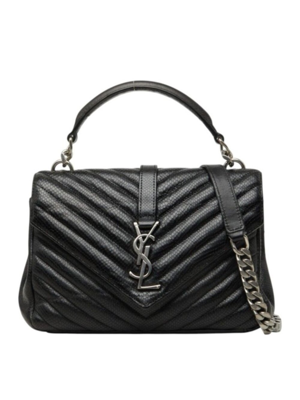 Saint Laurent Matelasse Chevron Quilted Carre Medium Collage Cassandra